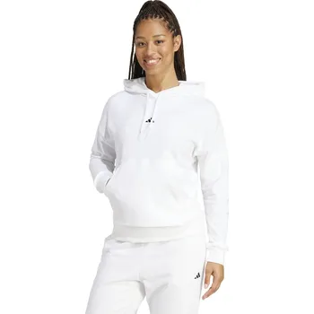 Dámské oblečení Dámská mikina s kapucí ADIDAS-W SL FT HD WHITE/BLACK Bílá S