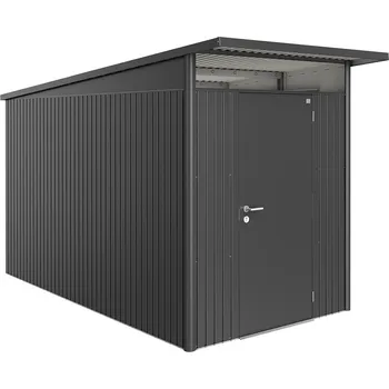 Zahradní domek Domek na nářadí AVANTGARDE A4, šedá metalíza, jednokřídlé dveře BH17040