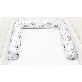Příslušenství pro dětskou postel a kolébku Scamp mantinel do postýlky válec (WhiteGreyBears) - 150 cm