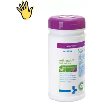 Dezinfekce schülke mikrozid PAA+ wipes 50ks dóza EXPIRACE 2/2026 (Sporicidní ubrousky na bázi kyseliny peroctové určené k dezinfekci zdravotnických prostředků a povrchů.)