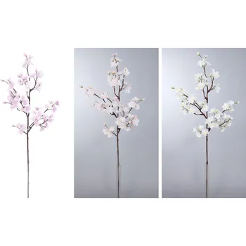 umělá květina Třešeň větvička kvetoucí 76 cm Barva: Světle růžová