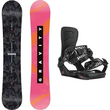 Snowboarding Gravity Sirene 25/26 dámský snowboard + Gravity Rise black 25/26 snb vázání 151 cm + L (EU 41,5-43) + DÁREK + Doprava ZDARMA