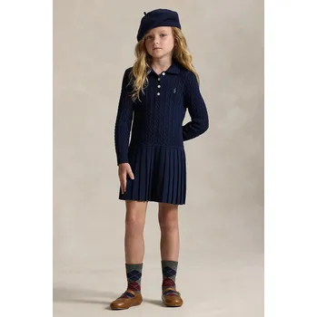 Dámské šaty Dětské bavlněné šaty Polo Ralph Lauren 312978841001 námořnická modř 59X, vel. 109-116