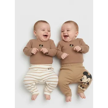 Dámské legíny Sinsay - Sada 2 legín Mickey Mouse - béžová - WK238-08X - WK238-08X-62