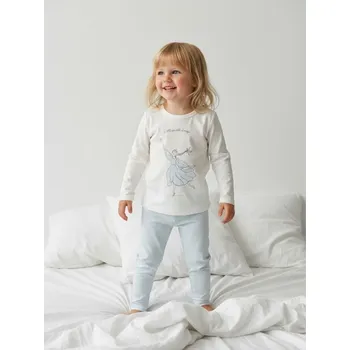 Sinsay - Dvoudílná pyžamová souprava - krémová - 504EV-01X - 504EV-01X-116