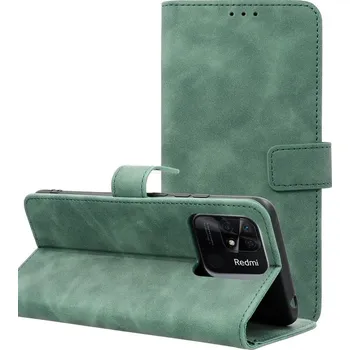 Pouzdro na mobilní telefon KOŽENÉ POUZDRO S MAGNETICKÝM POUZDRO PRO XIAOMI REDMI 10C + SKLO