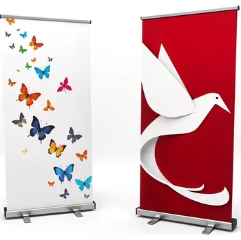 Roll-up banner dvoustranný - výroba a tisk Cenové rozmezí: 20 - 49 ks, Formát tiskovin: 85 x 200 cm, Materiál: Banner PVC výroba a tisk