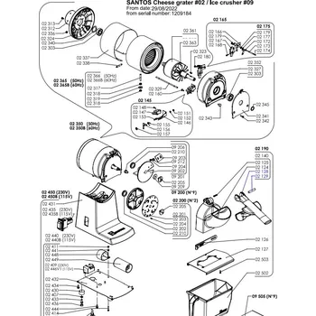 Odšťavňovač SANTOS S.A.S. SANTOS N2 ZÁSUVKA PLAST K N9, N4,N2 02502