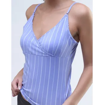 Dámská košilka, úzká ramínka, šité, s potiskem Iris 18996P - jalovcová - 38/40