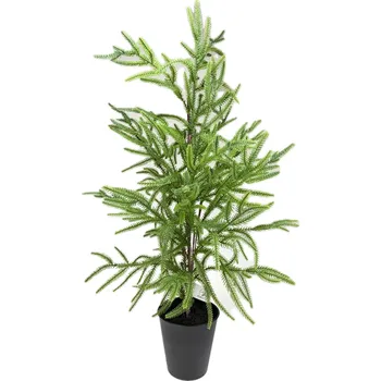 Vánoční stromek Stromek blahočet ztepilý gumový 3D LUX 80 cm v plastovém květináči