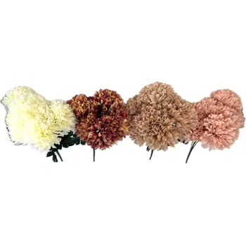 umělá květina Chryzantéma plnokvětá puget 7 ks 46 cm mix barev, pr.12 cm Barva: Hnědá