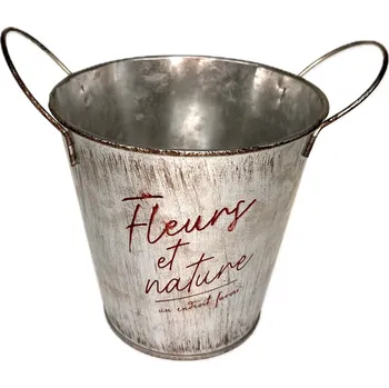 Obal na květináč Obal plech 12 cm stříbrný