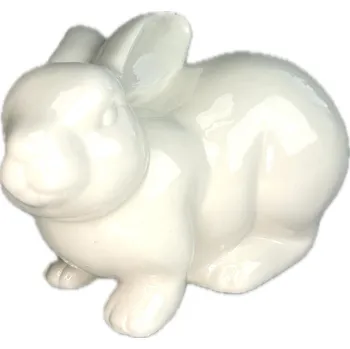 Velikonoční dekorace Zajíc keramický 18 cm bílý