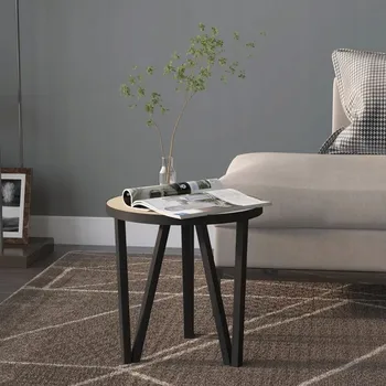 Konferenční stolek Konzolový stolek VidaXL kulatý 72 x 35 x 36,5 cm, dub sonoma