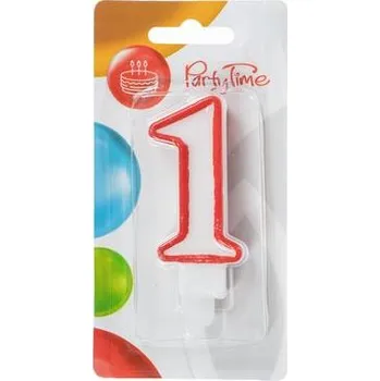 Arpex Dortová svíčka č. 1 červená 496594