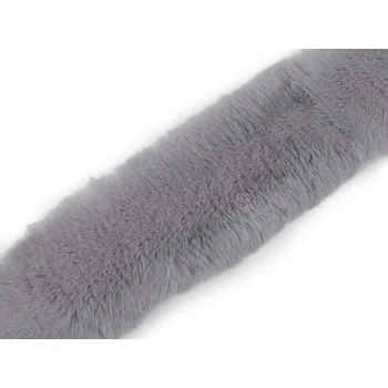 Oděvní / dekorační kožešina šíře 5 cm - 3 šedá