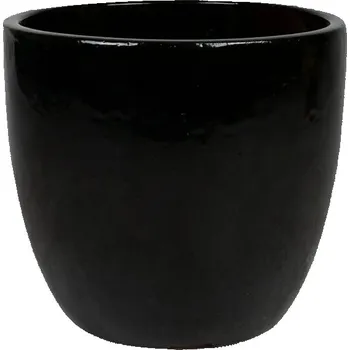 Květináč Květináč keramický RICO černý pr.36 v.33 cm