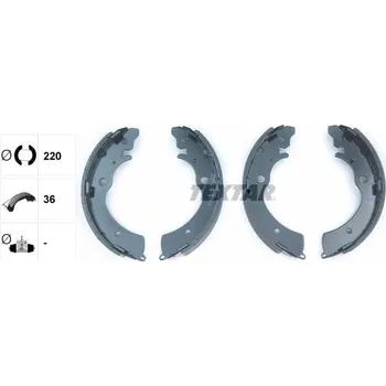 Brzdová čelist Sada brzdových čelistí TEXTAR 91042300