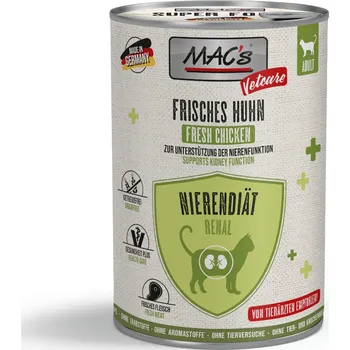Krmivo pro kočku Výhodné balení 24x400g MAC's CAT Vetcare ledvinová dieta kuřecí vlhké krmivo kočka