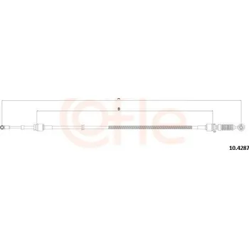 Tažné lanko, ruční převodovka COFLE 10.4287