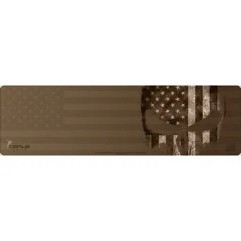 Cerus Gear MAT-BIG-REAP-LIF-FLG-COY - Podložka pro čištění zbraní AMERICAN FLAG W REAPER SKULL COYOTE
