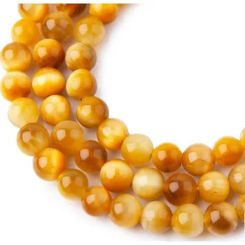 Dětské navlékací korálky Korálky z minerálu Zlaté tygří oko AA 8 mm