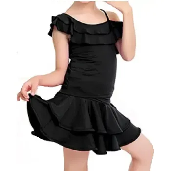 Dívčí sukně Taneční komplet top a sukně s všitými kalhotkami černý