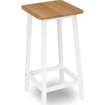 Barová židle Barová židle KENT dub / bílé nohy