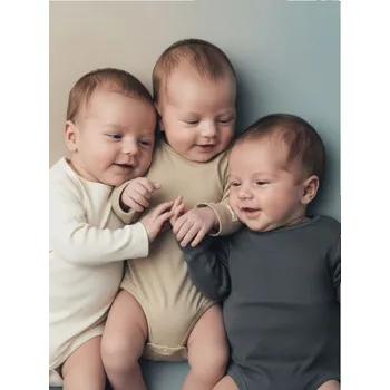 Kojenecké oblečení Sinsay - Bavlněné body 3 pack - krémová - 856FW-01X - 856FW-01X-74