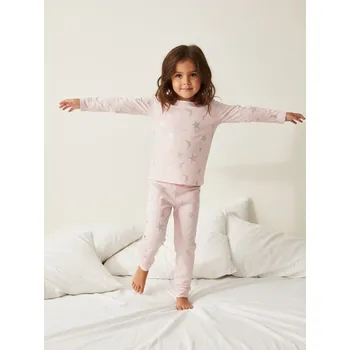 Dívčí spodní prádlo Sinsay - Dvoudílná pyžamová souprava - pastelová růžová - 500EV-03X - 500EV-03X-128