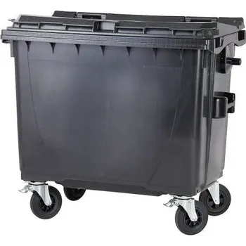 Odpadkový koš HTI Plastový kontejner 660 l. - černý MC-0021-3
