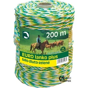 Pro koně Ohradníkové lanko/provaz -EURO PLUS 3MM- - 400m
