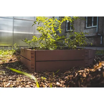 Vyvýšený záhon Vyvýšený záhon 132 x 25,5 cm, 6 panelů imitace dřeva ST2212161
