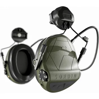 Sluchátka Sordin 303006-30P - Elektronická střelecká sluchátka Sordin SUPREME T2 ARC na helmu - zelené