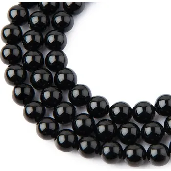 Dětské navlékací korálky Korálky z minerálu Černý turmalín 8 mm