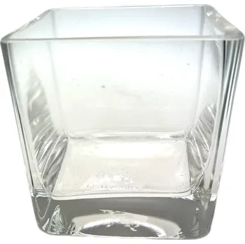 Váza Váza sklo čtverec 9x9x10 cm