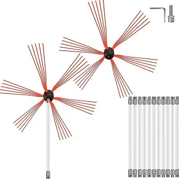 Krbová kamna Vevor Sada kartáčů na čištění komína