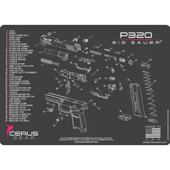 Čištění zbraně Cerus Gear MAT-SIG-320-SCH-PNK - Podložka pro čištění zbraní SIG320 SCHEMATIC PINK