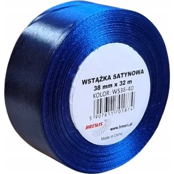 Stuha Brewis Atlasová stuha 38 mm tmavě modrá - 40 583238