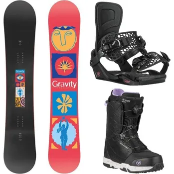Snowboarding Gravity Electra 25/26 snowboard + Gravity Rise black vázání + Gravity Aura Atop black obuv 144 cm + L (EU 41,5-43) + DÁREK + Doprava ZDARMA