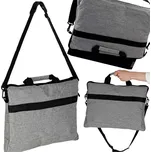 Brašna na notebook 15,6 palce pouzdro s popruhem aktovka dámská pánská silně šedá