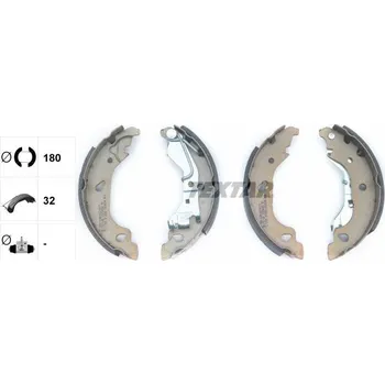 Brzdová čelist Sada brzdových čelistí TEXTAR 91054400