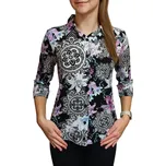 Košile Sabatti černá s bílými a růžovými květy Velikosti Sabatti: 44