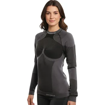 Pánské termoprádlo Dámské termo triko s dlouhým rukávem BLIZZARD-W2W Essential long sleeve, grey Šedá XS/S