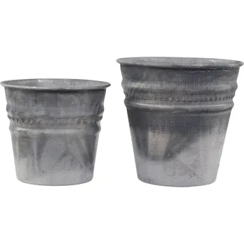 Obal na květináč Obal plechový s okrajem, sada 2 kusů CH65336-00