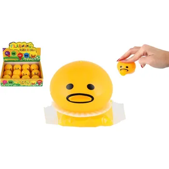 Modelovací hmota Teddies Míček mačkací smajlík antistresový - 5 cm - zvracející sliz