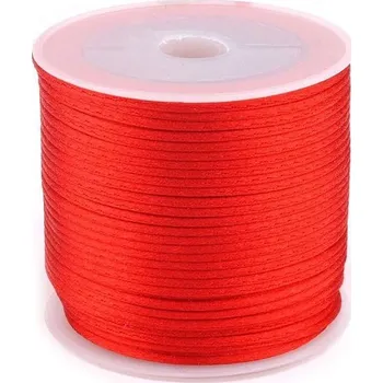 Příze Saténová šňůra Ø1 mm - 3 červená