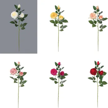 umělá květina Růže Anglická 64 cm mix barev Barva: Bílá