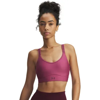 Podprsenka Dámská tréninková sportovní podprsenka UNDER ARMOUR-UA Infinity Mid 2.0 Bra Růžová L (A-C)