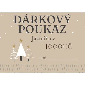 Dárkový potravinový koš ELEKTRONICKÝ DÁRKOVÝ POUKAZ NA 1000Kč Motiv dárkového poukazu 1000Kč: Vánoční béžový
